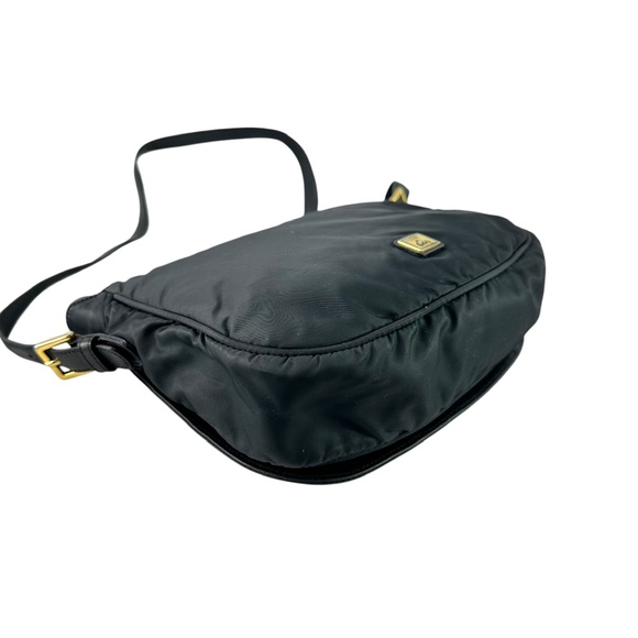 Vintage MOSCHINO Black Nylon Logo Crossbody Bag Purse - Picture 4 of 14